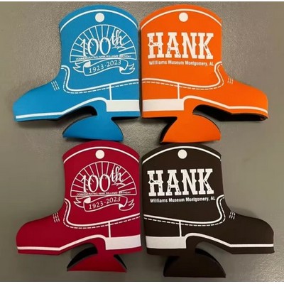 12 oz Cowboy Boot Can Cooler – Collapsible Foam Beverage Insulator for Bars & Events